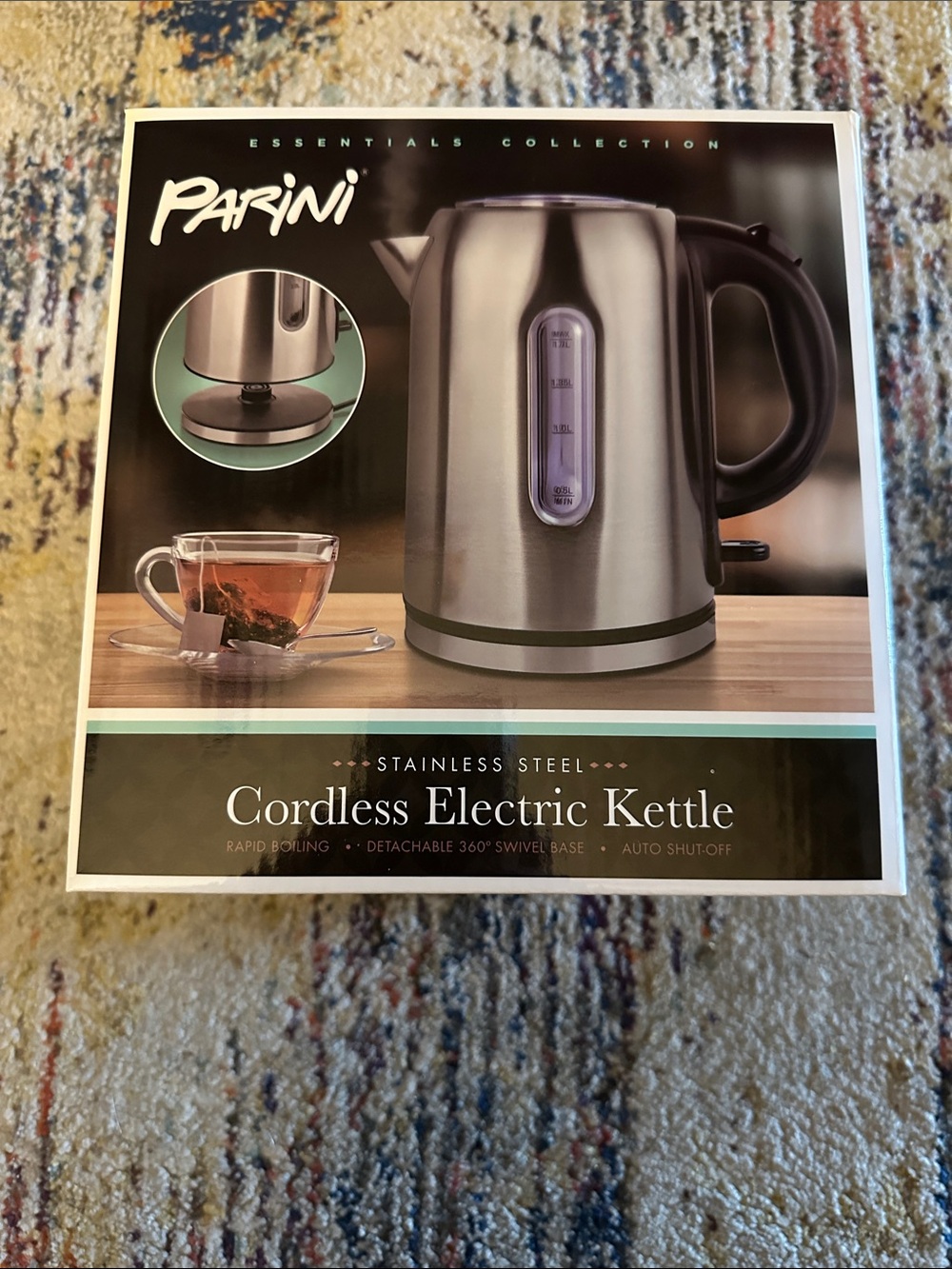 Parini Stainless Steel Cordless Electric Kettle - Silver